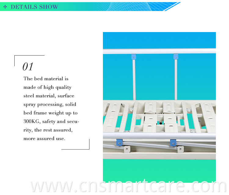 Home Use Multi Functional Manual Hospital Bed For Paralyzed Patients) two Function Hospital Furniture Iron Hospital Bed